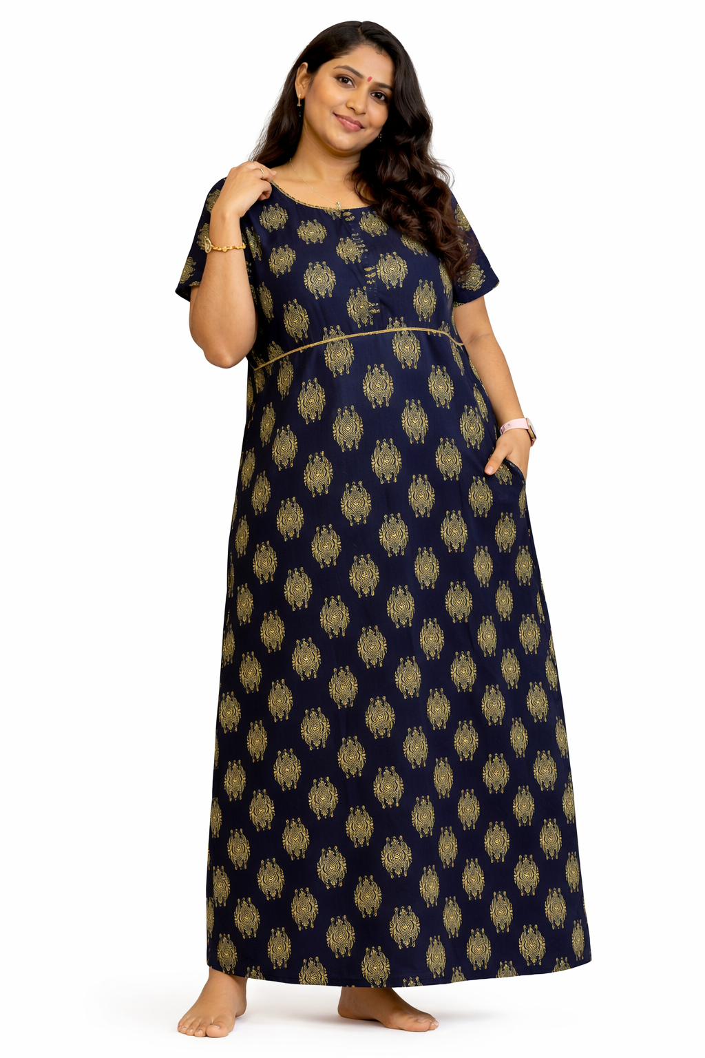 Image of Navy Blue Nighty