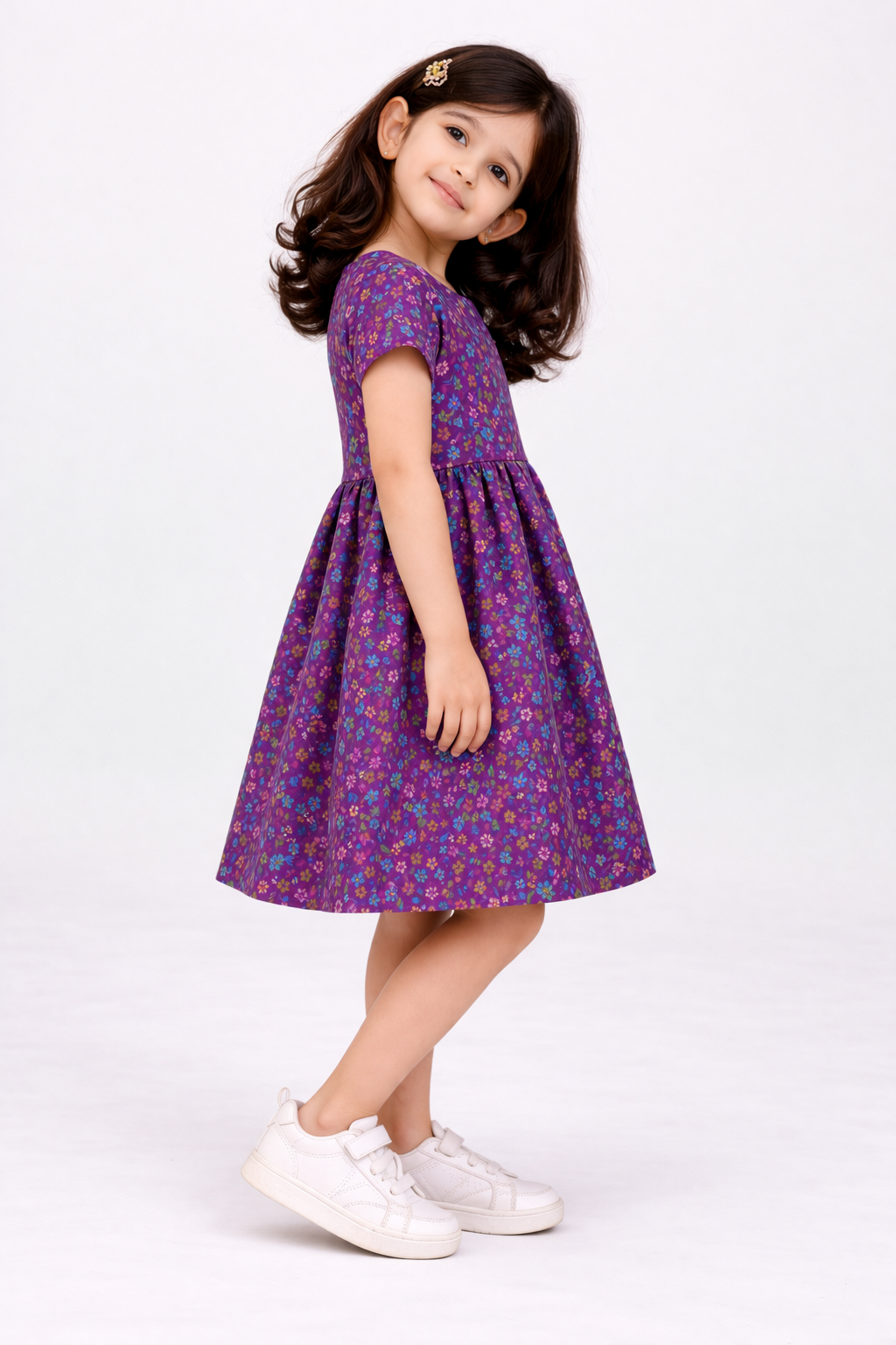 Image of Kids Frock - Violet - 1070