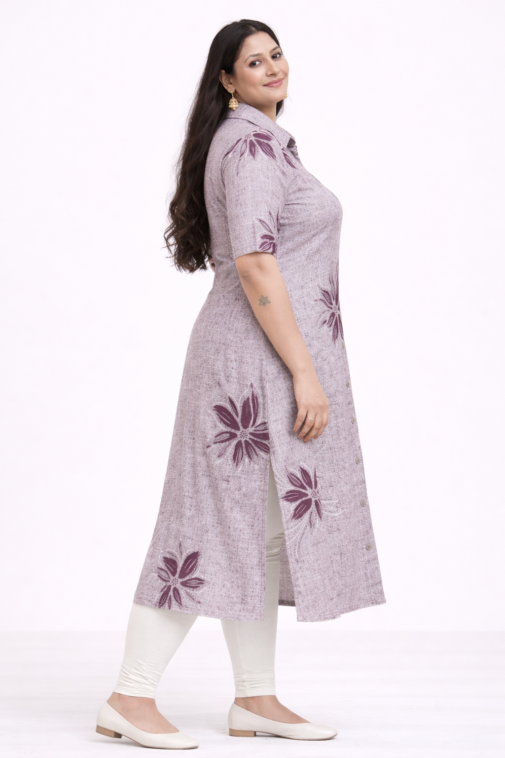 Image of Magenta - A-Line Kurti