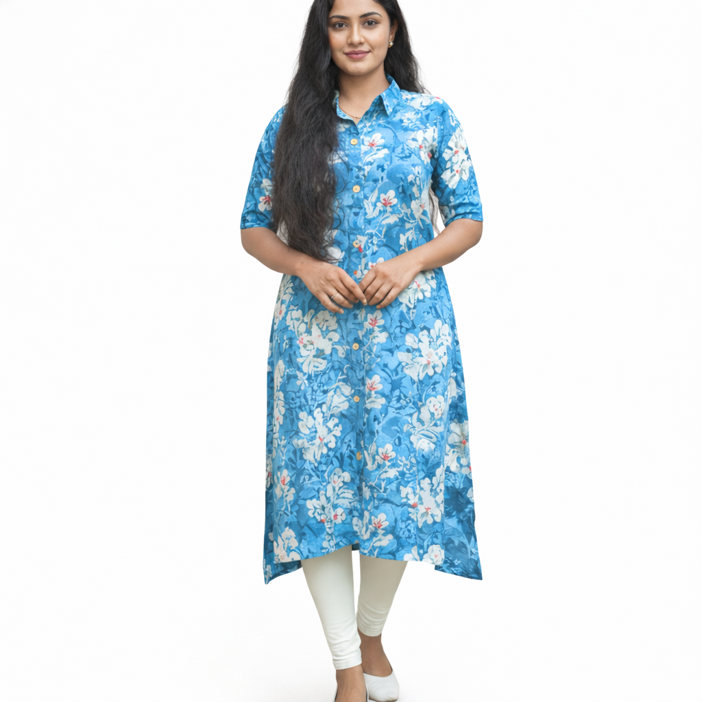 Image of Blue - A-Line Kurti