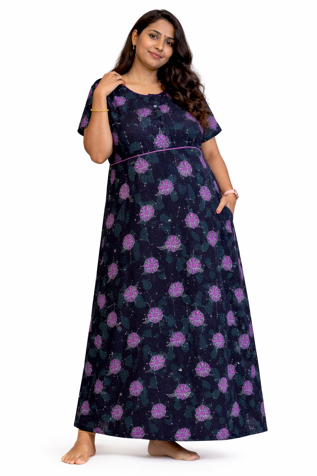 Image of Navy Blue Nighty