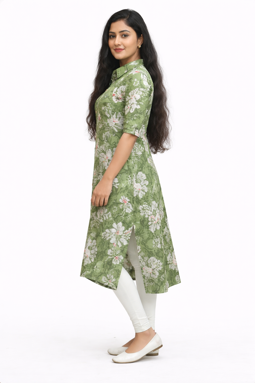 Image of Green - A-Line Kurti