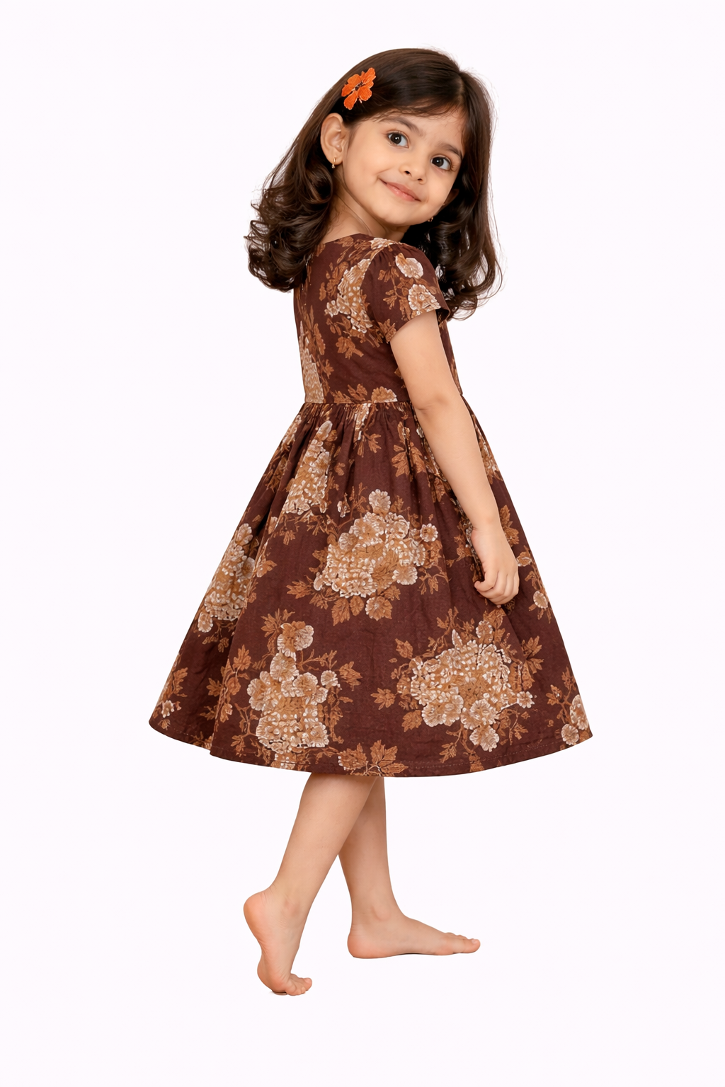 Image of Kids Frock - Maroon - 1070