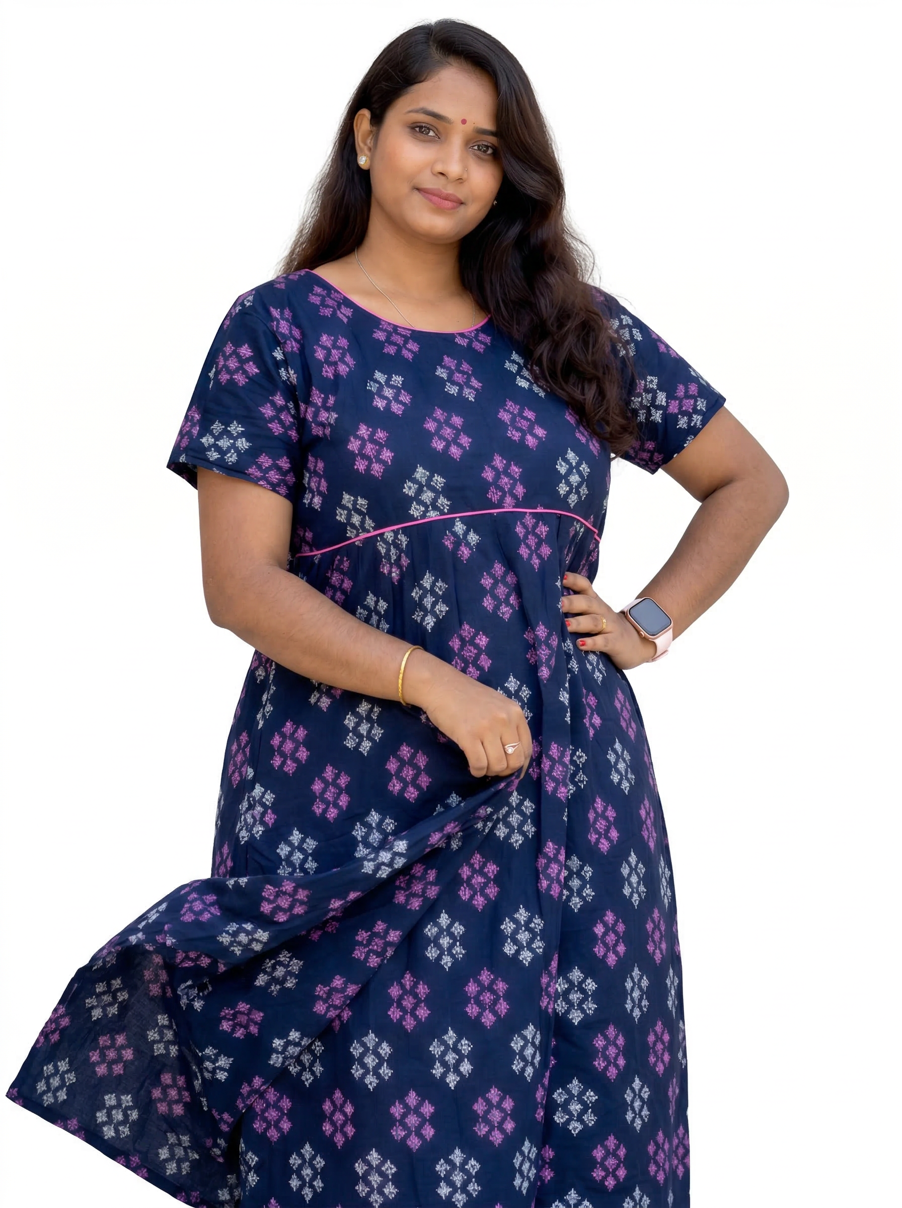 Image of Navy Blue Nighty