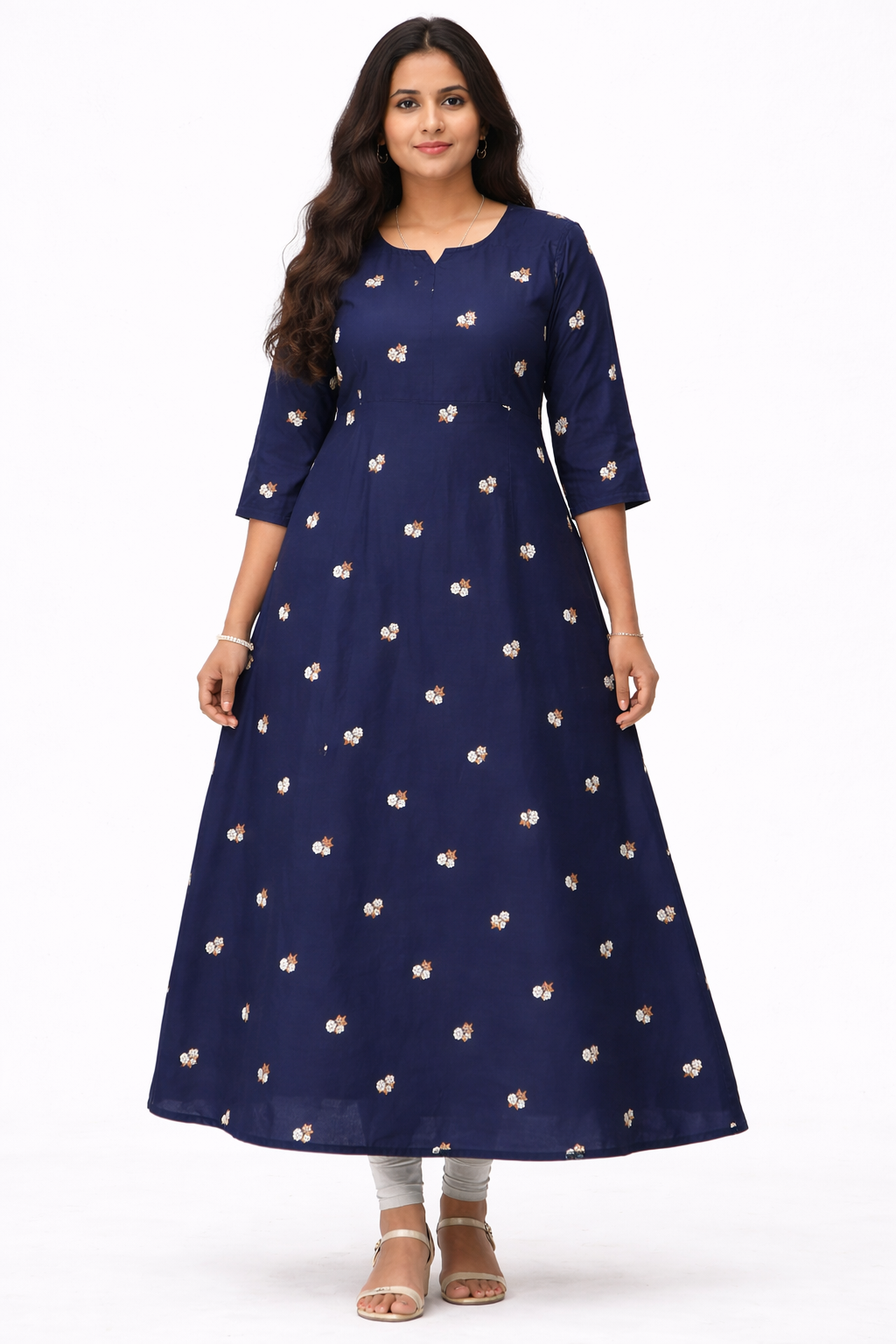 Image of Navy Blue Circular Frock