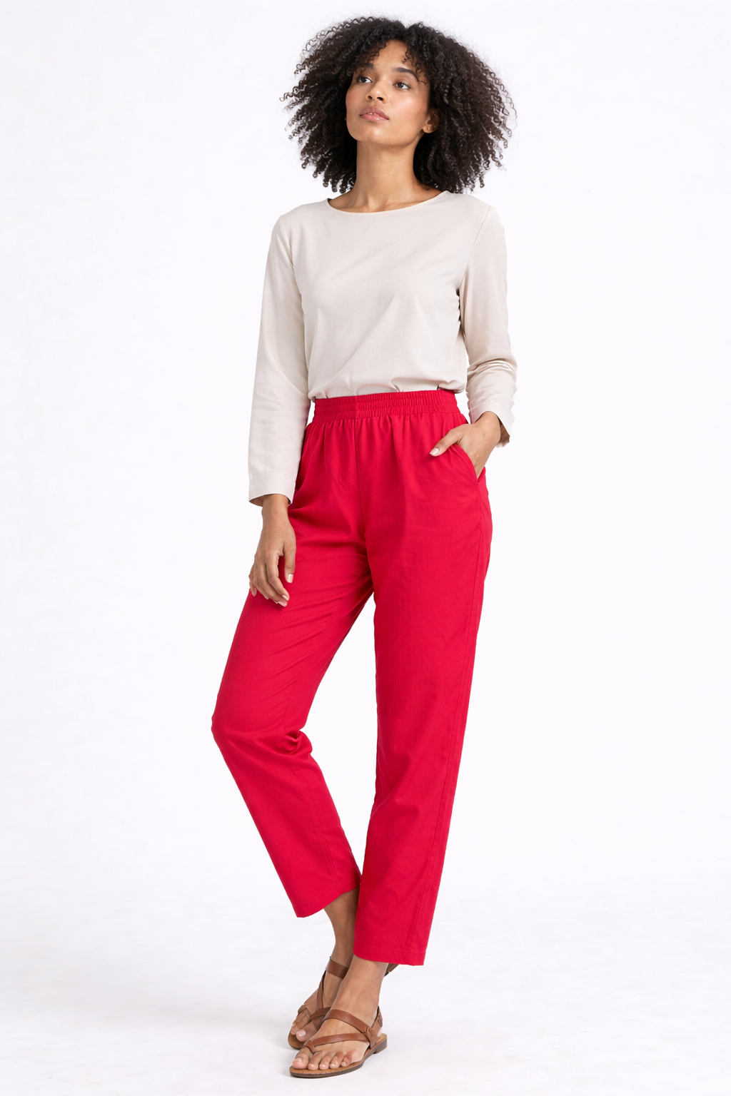 Image of Red - Straight Pant