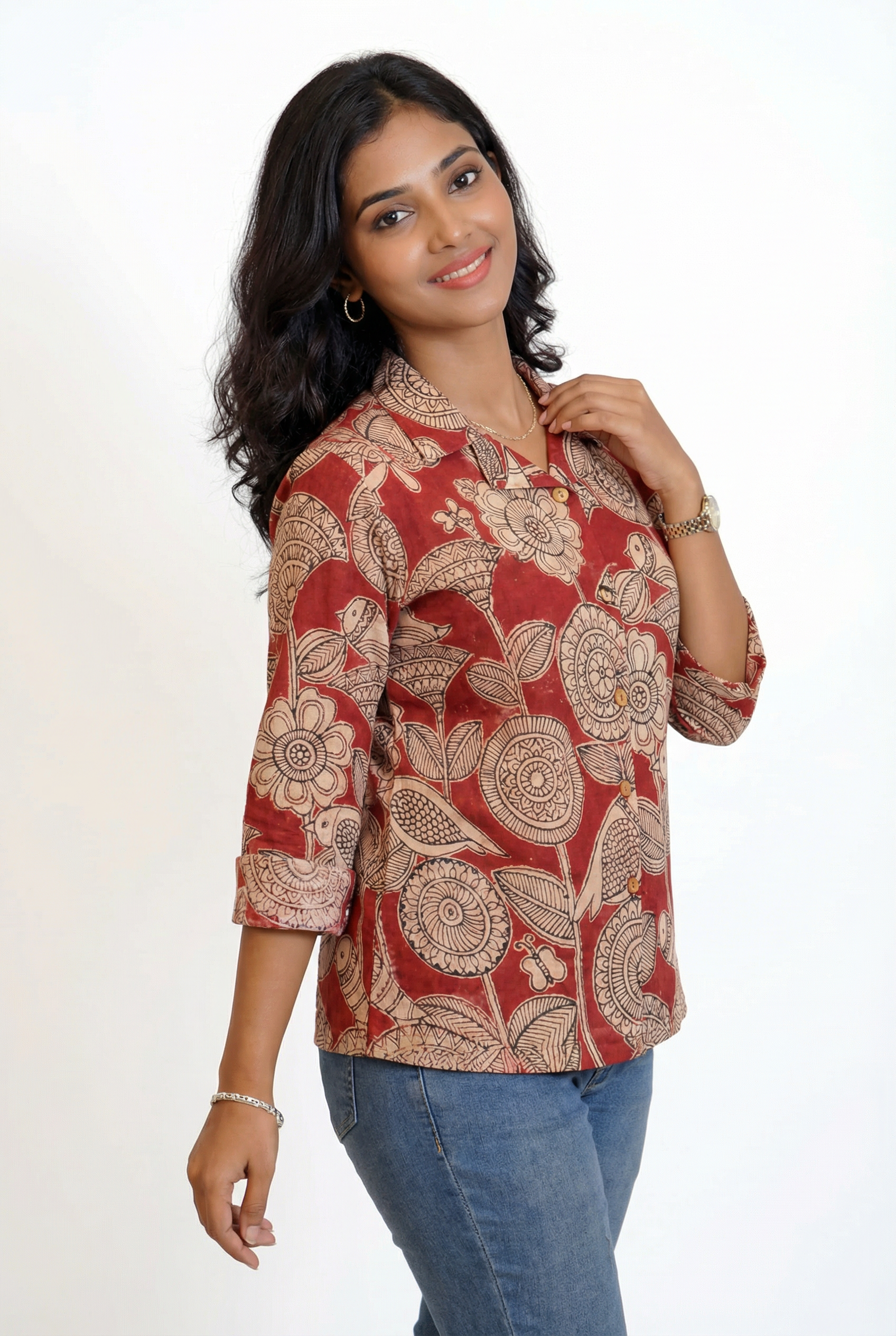 Image of Maroon Ladies Shirt