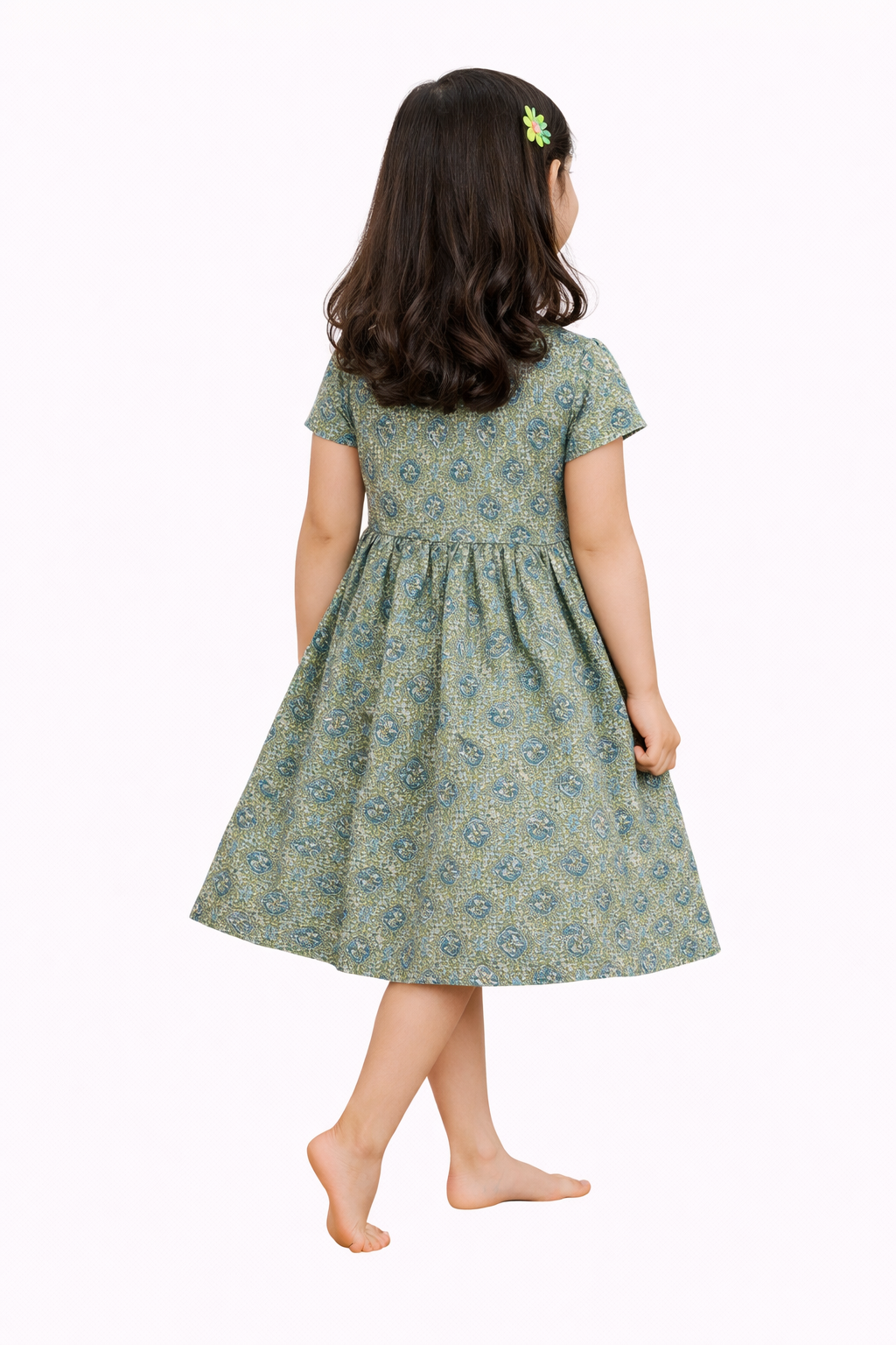 Image of Kids Frock - Ramar Blue - 1070