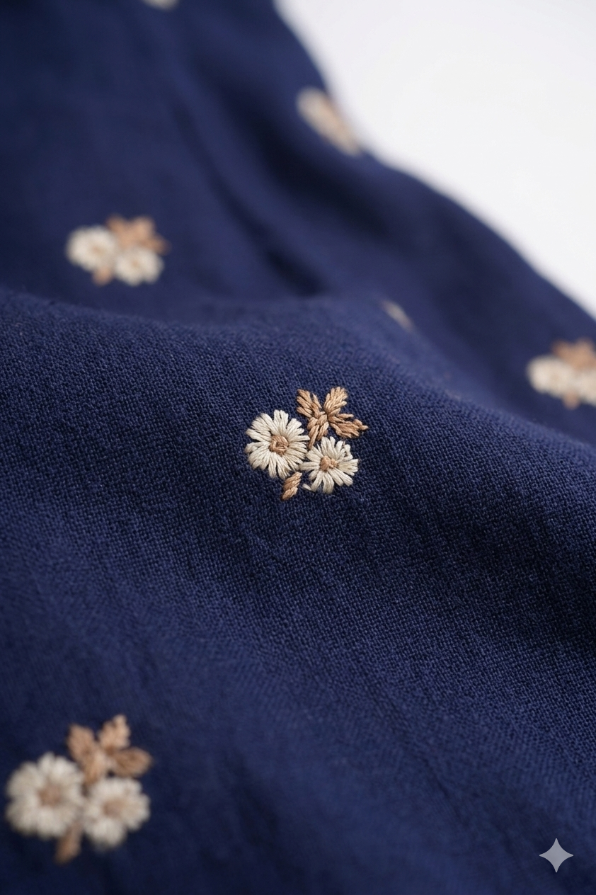 Image of Navy Blue Circular Frock
