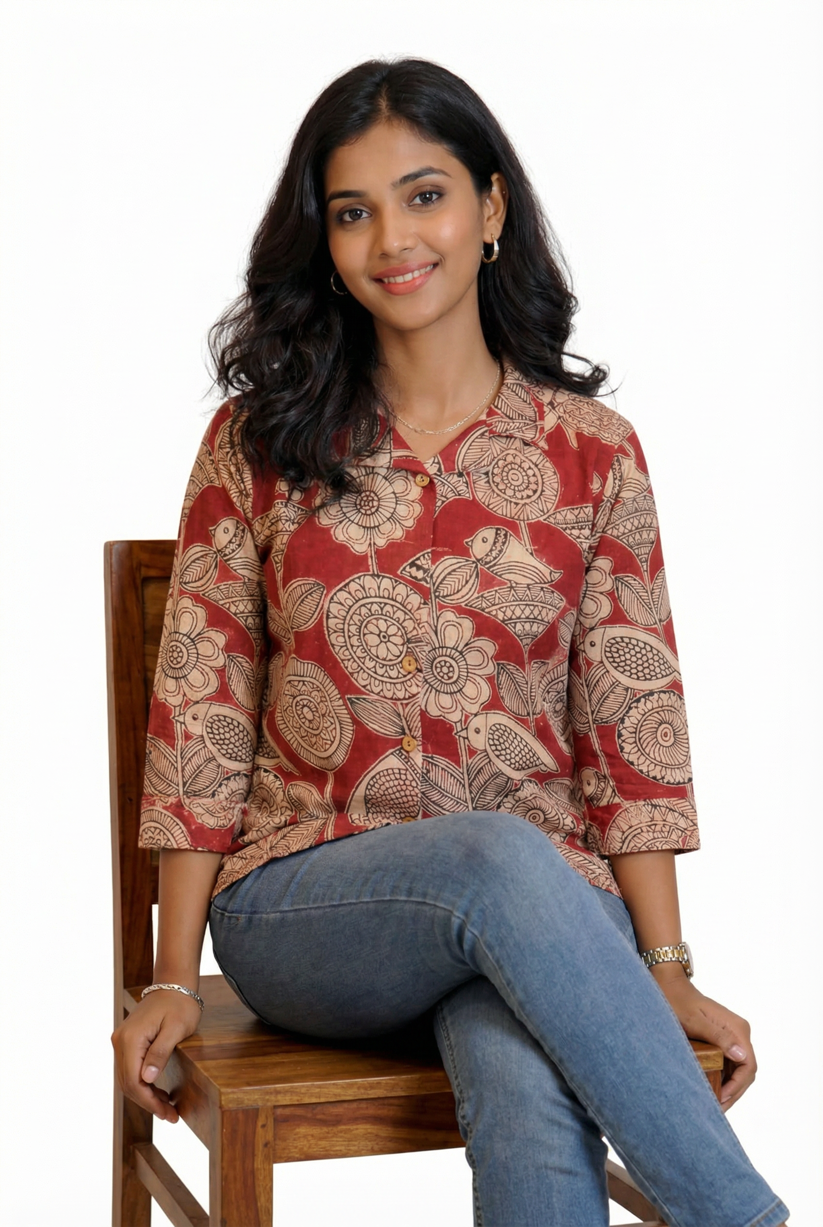 Image of Maroon Ladies Shirt