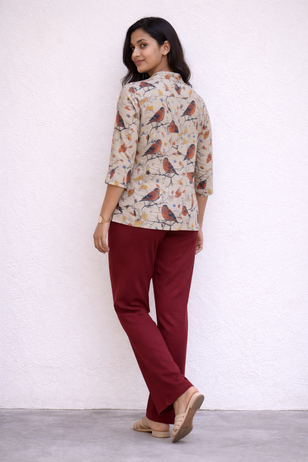Image of Cream-Ladies Shirt-1082