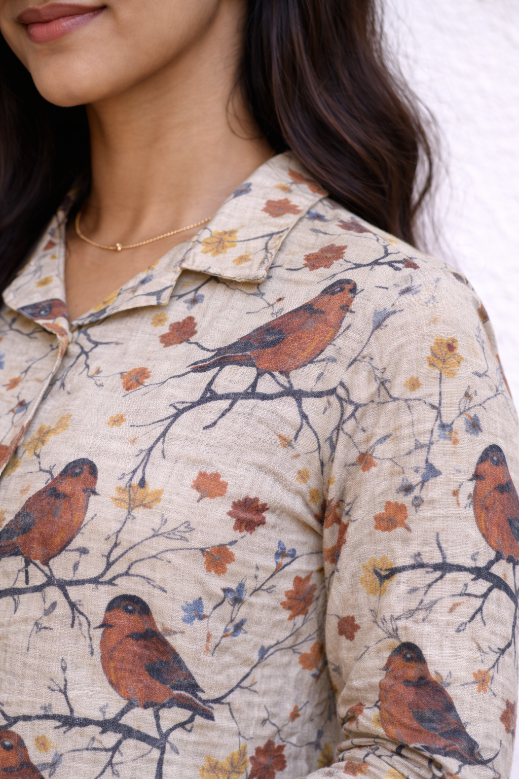 Image of Cream-Ladies Shirt-1082