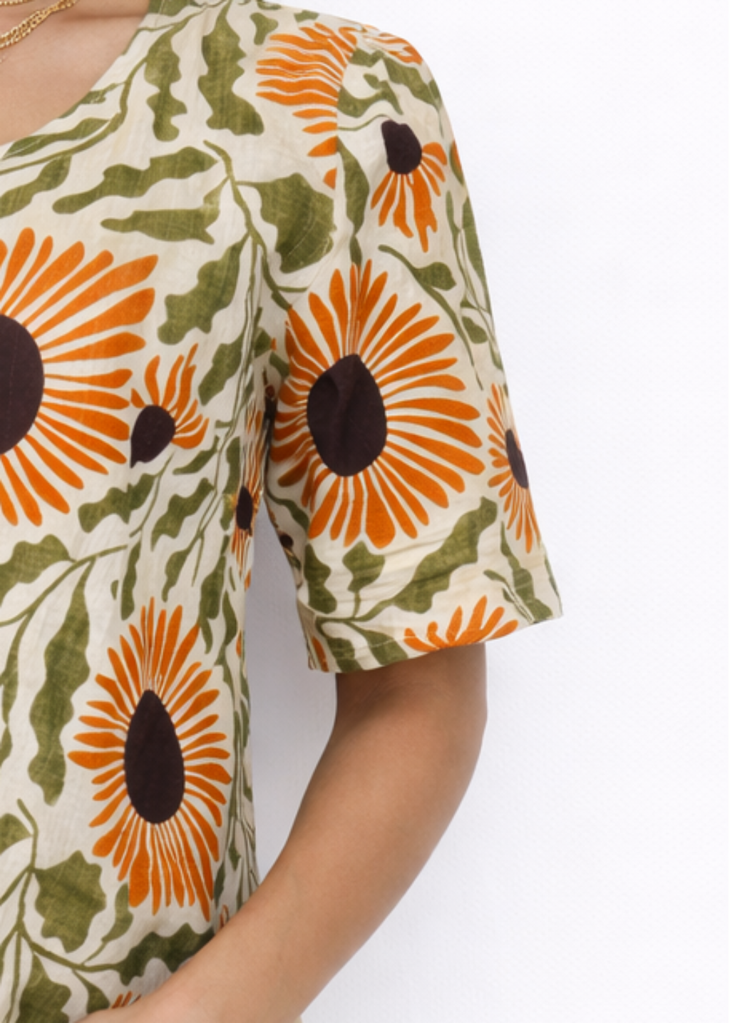 Image of Cream Hip Length kurti