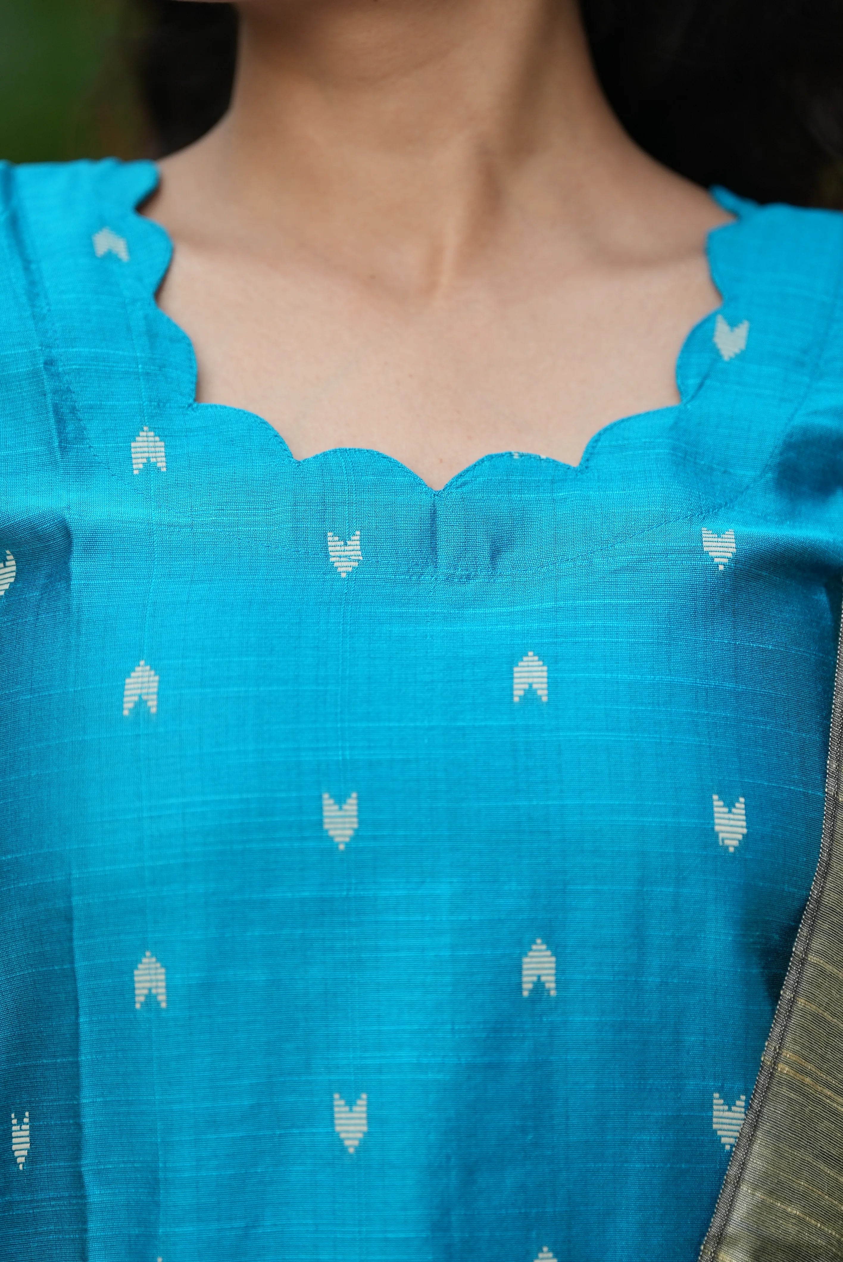 Image of Teal Grace Chudidhar Set