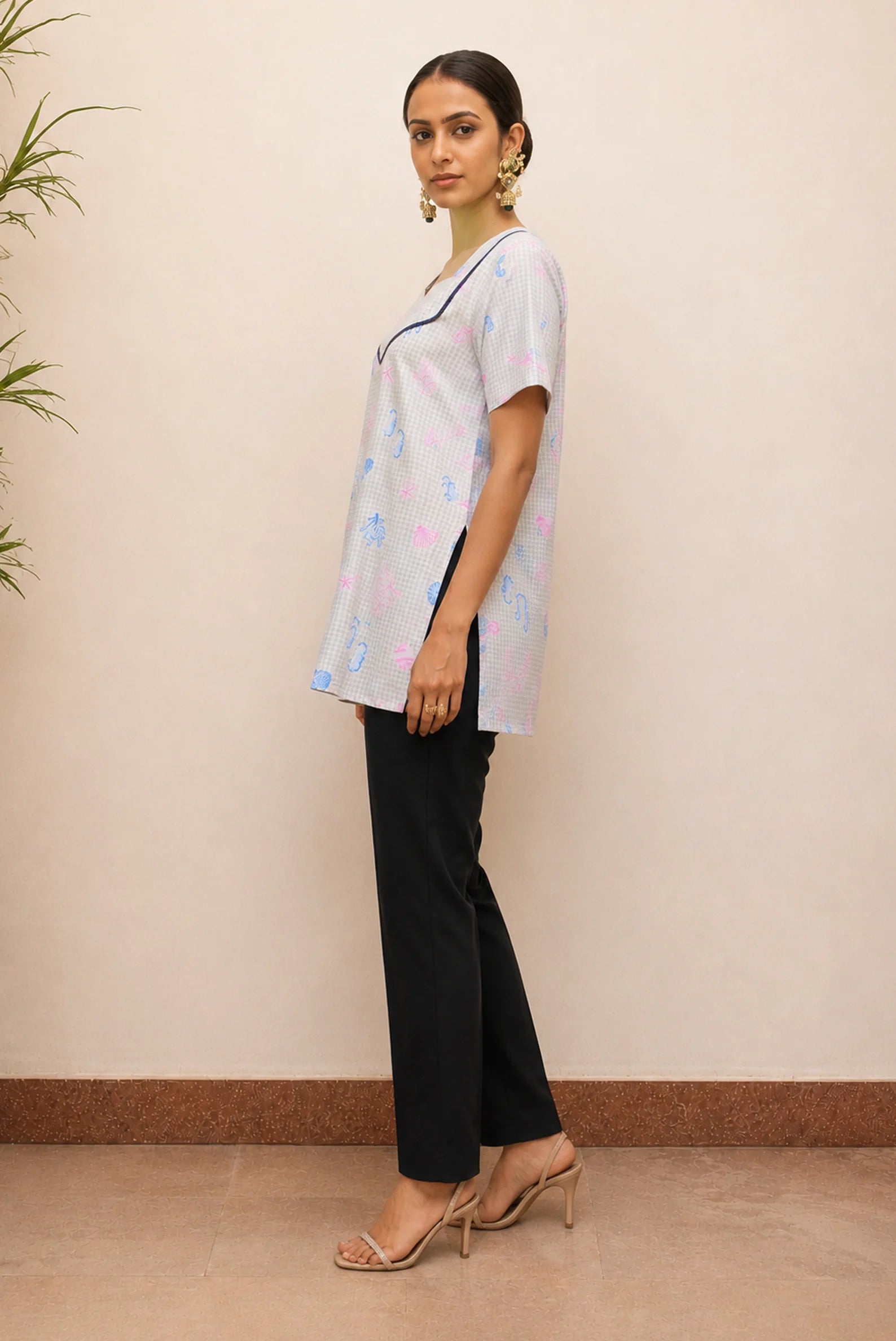 Image of Pearl Grey Short Kurti