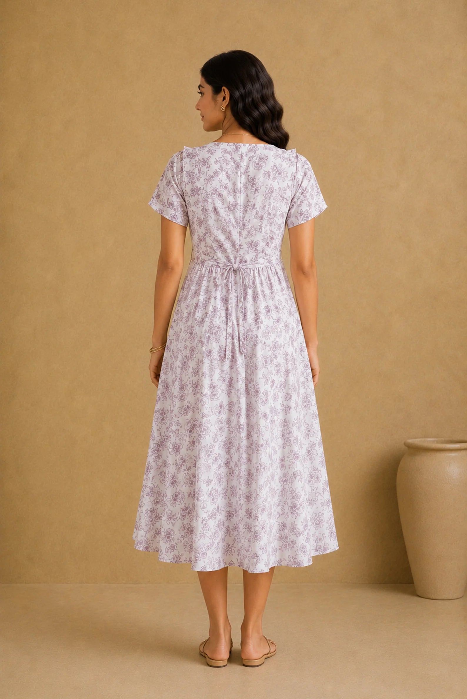 Image of Lilac Blossom Maternity Frock