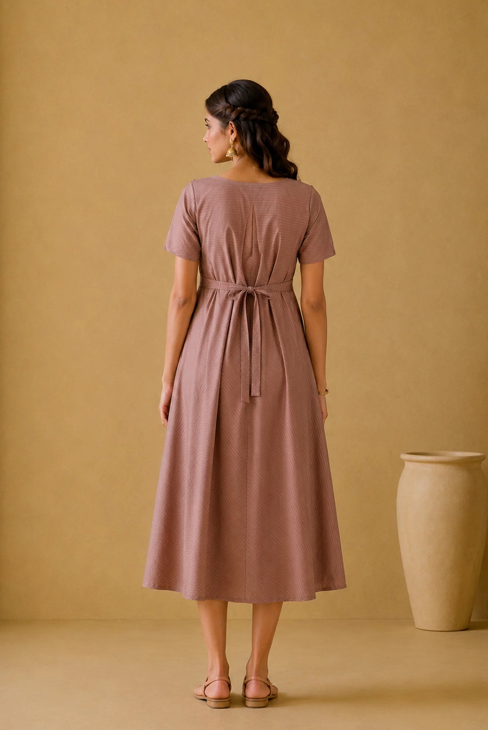 Image of Rosewood Glow Maternity Frock
