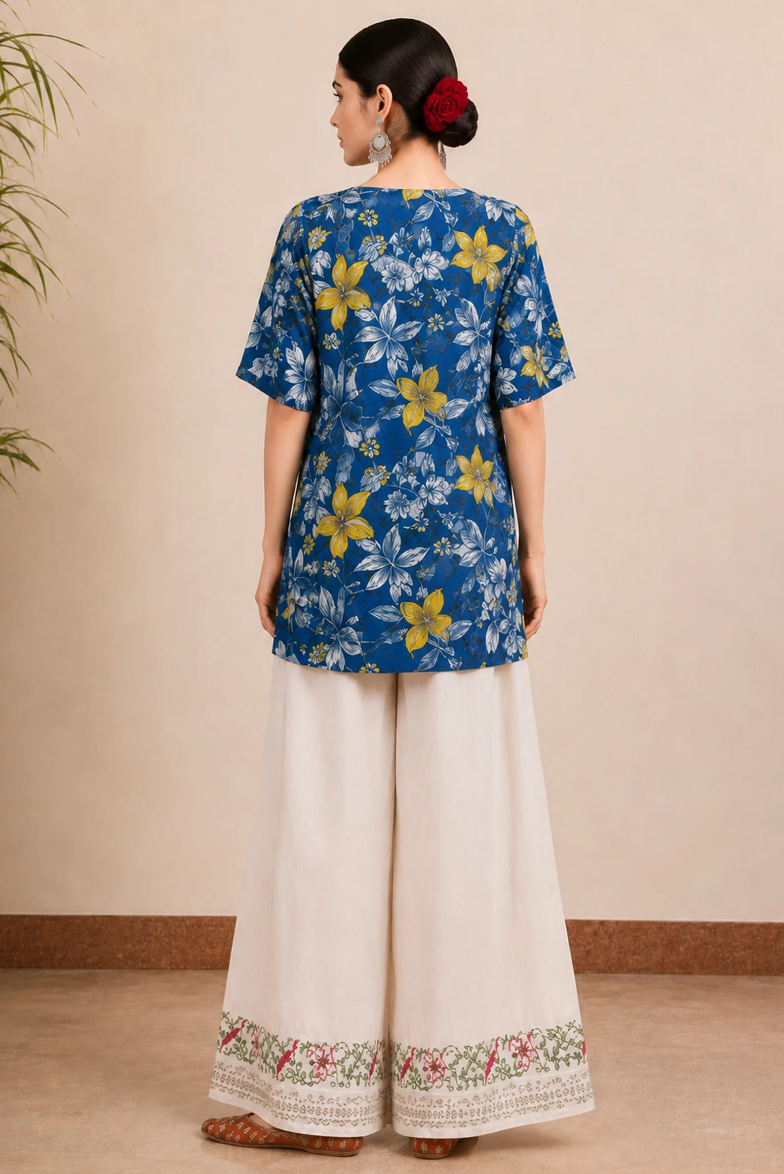 Image of Navy Blue Short Kurti