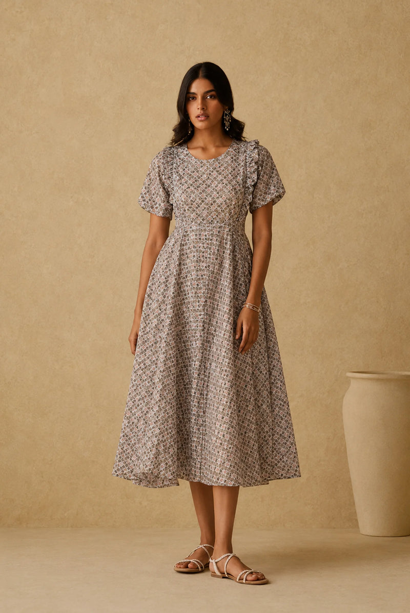 Moonstone Bloom Maternity Frock