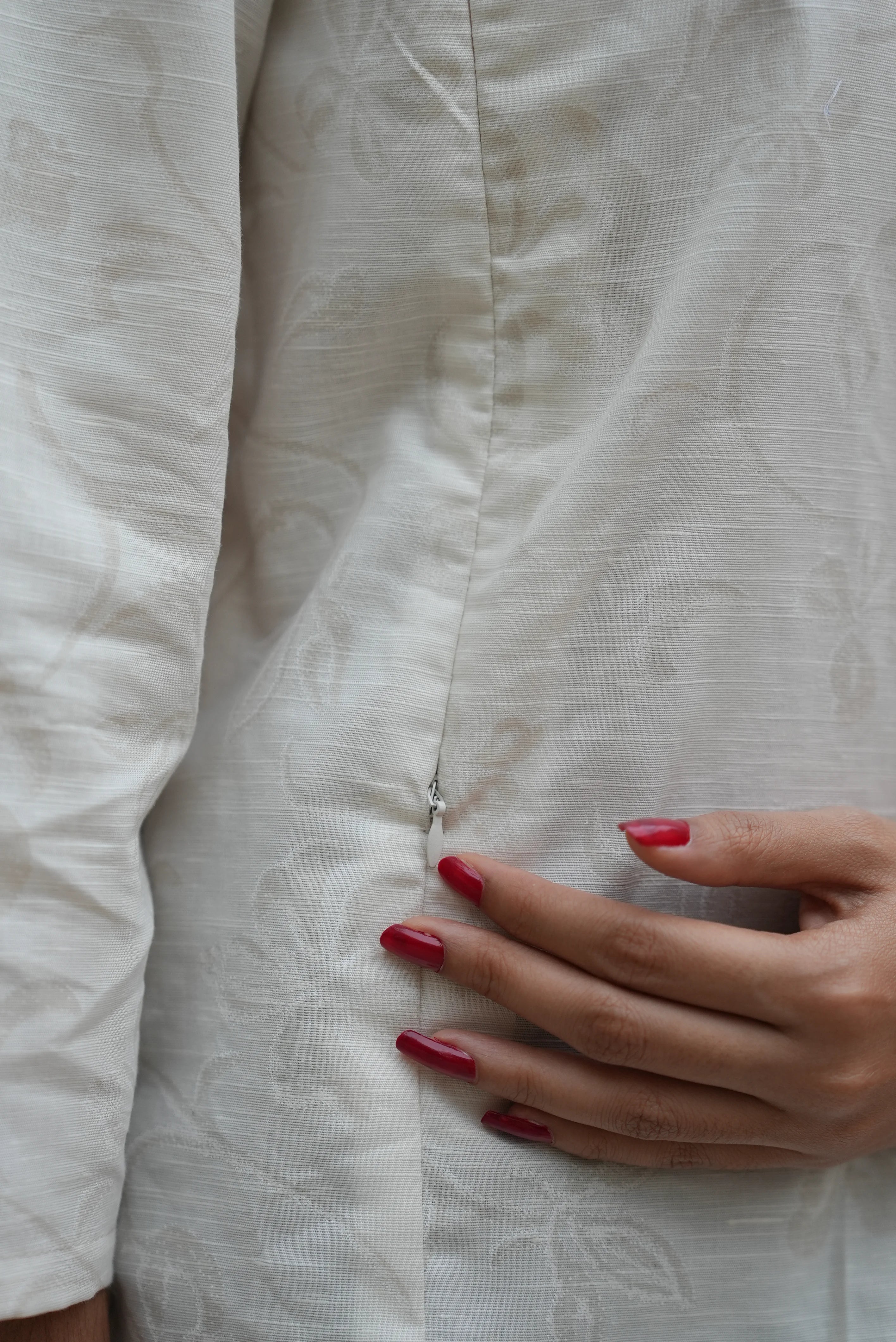 Image of Ivory Bloom Feeding Short Kurti