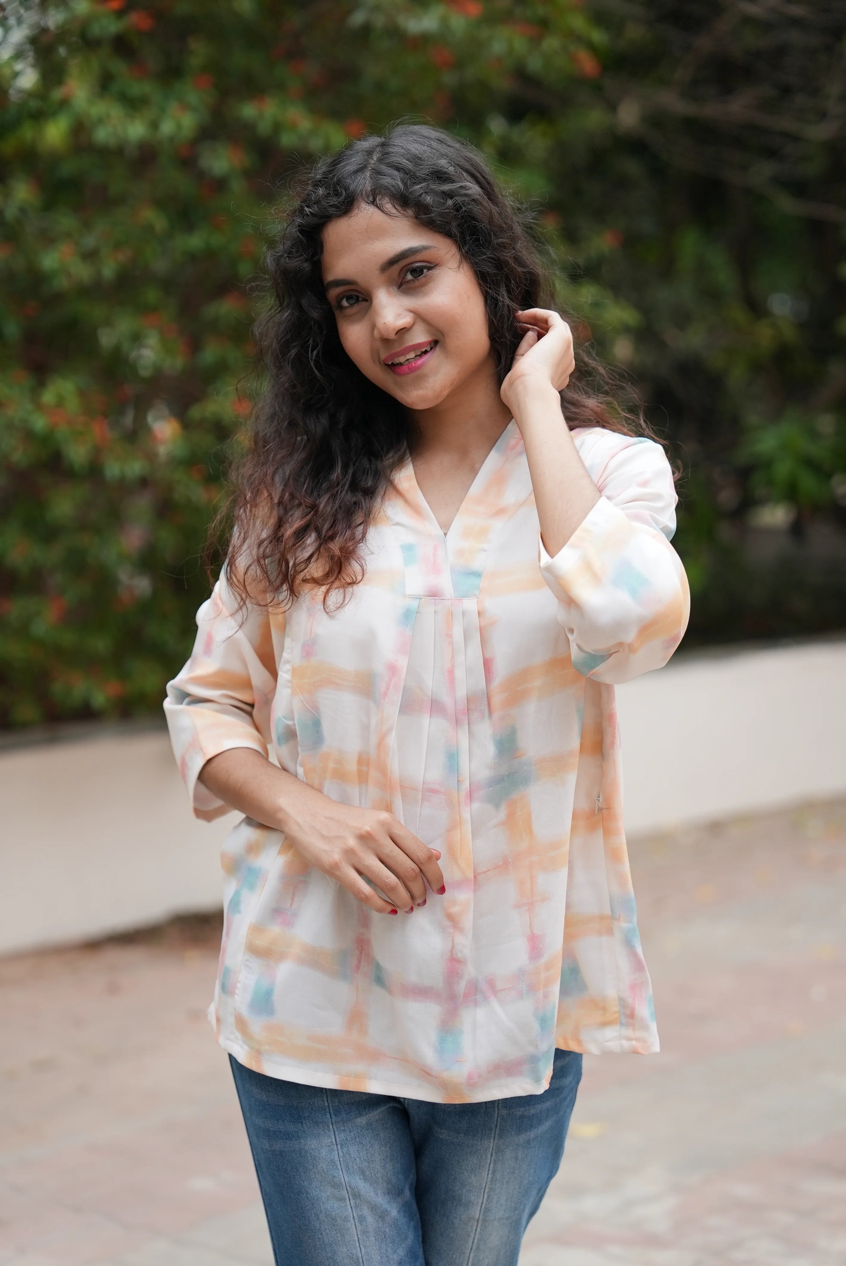 Image of Pastel Breeze Feeding Short Kurti