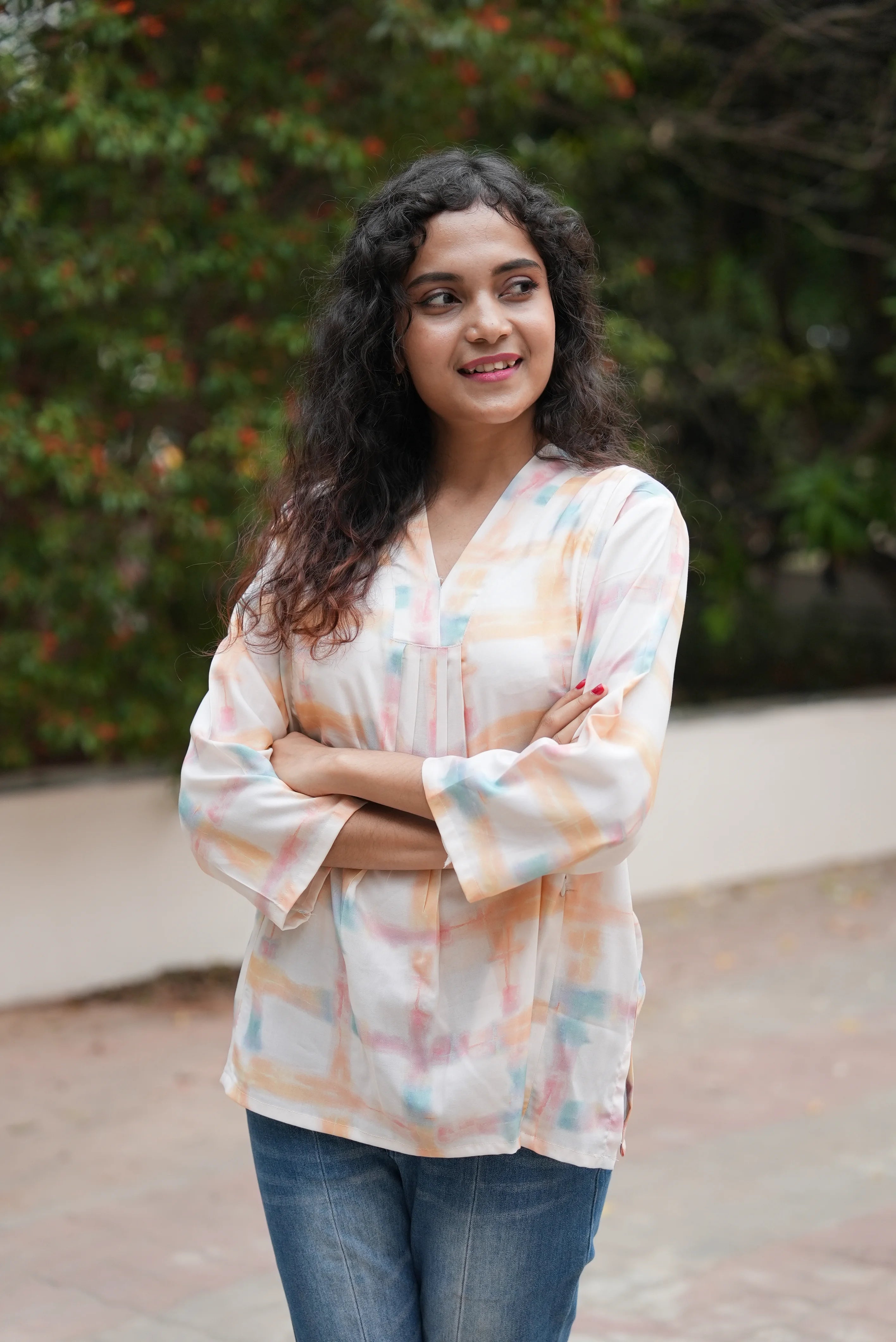 Image of Pastel Breeze Feeding Short Kurti