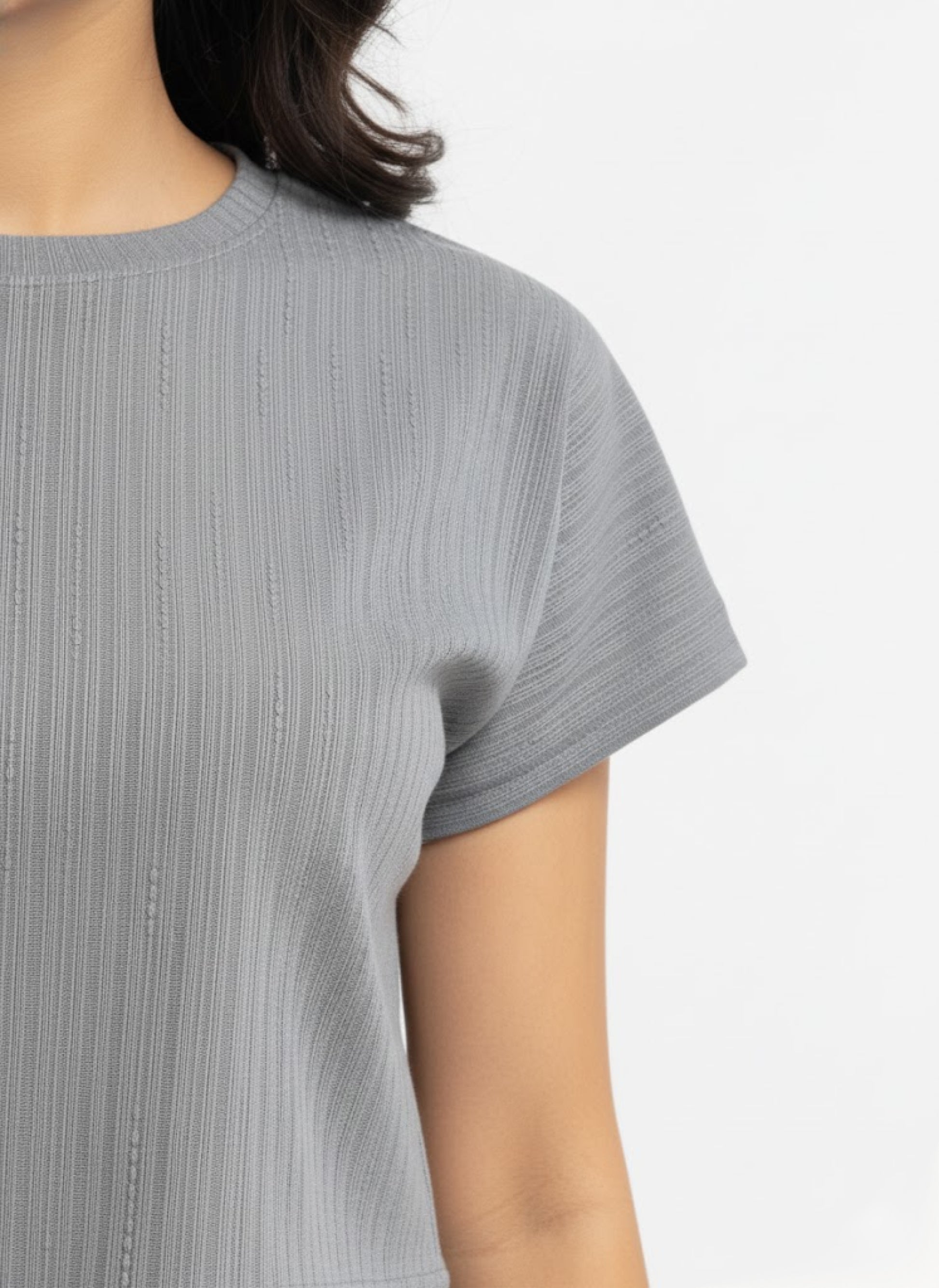 Grey Crop Tee