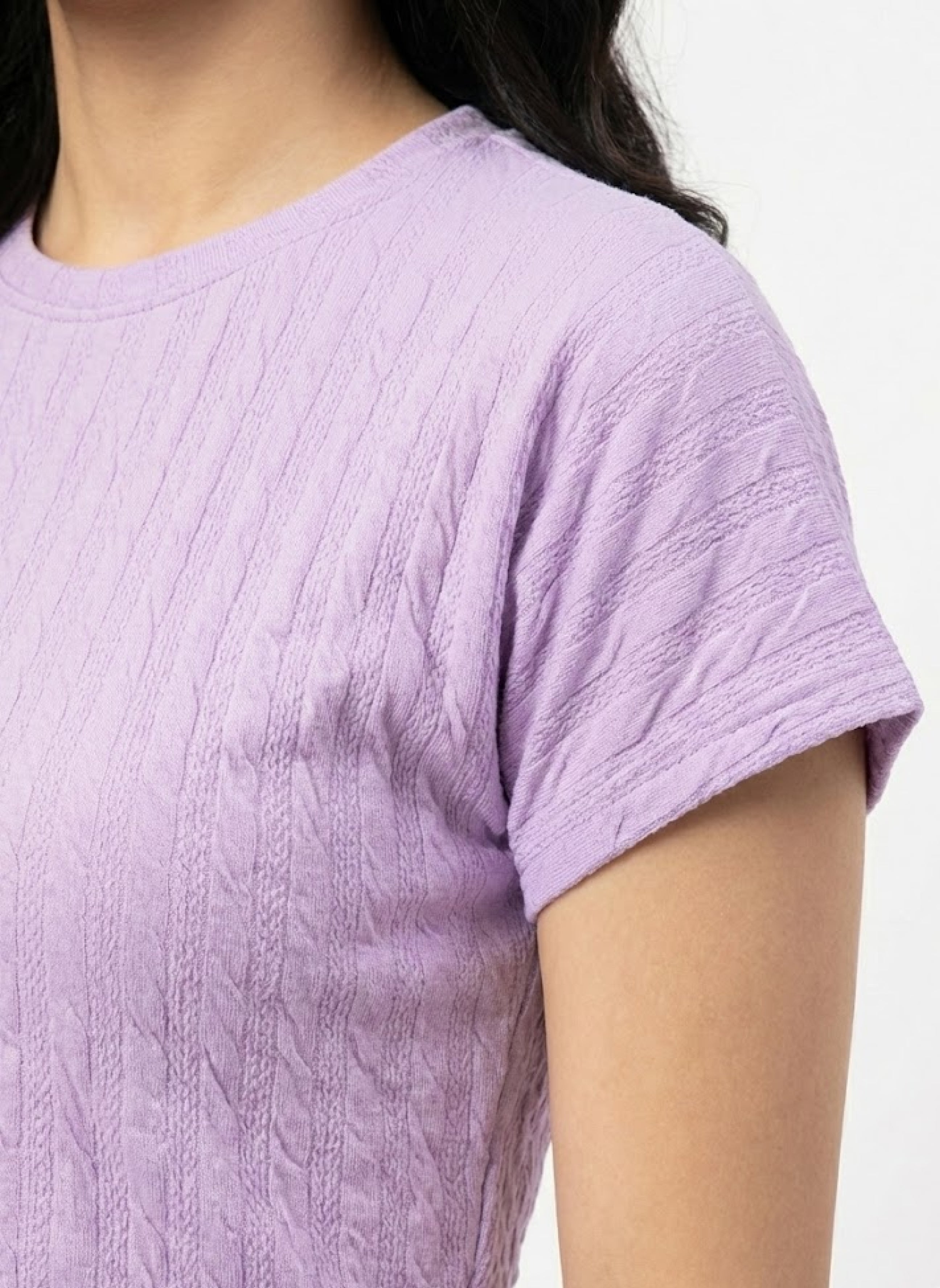 Image of Purple Crop Tee
