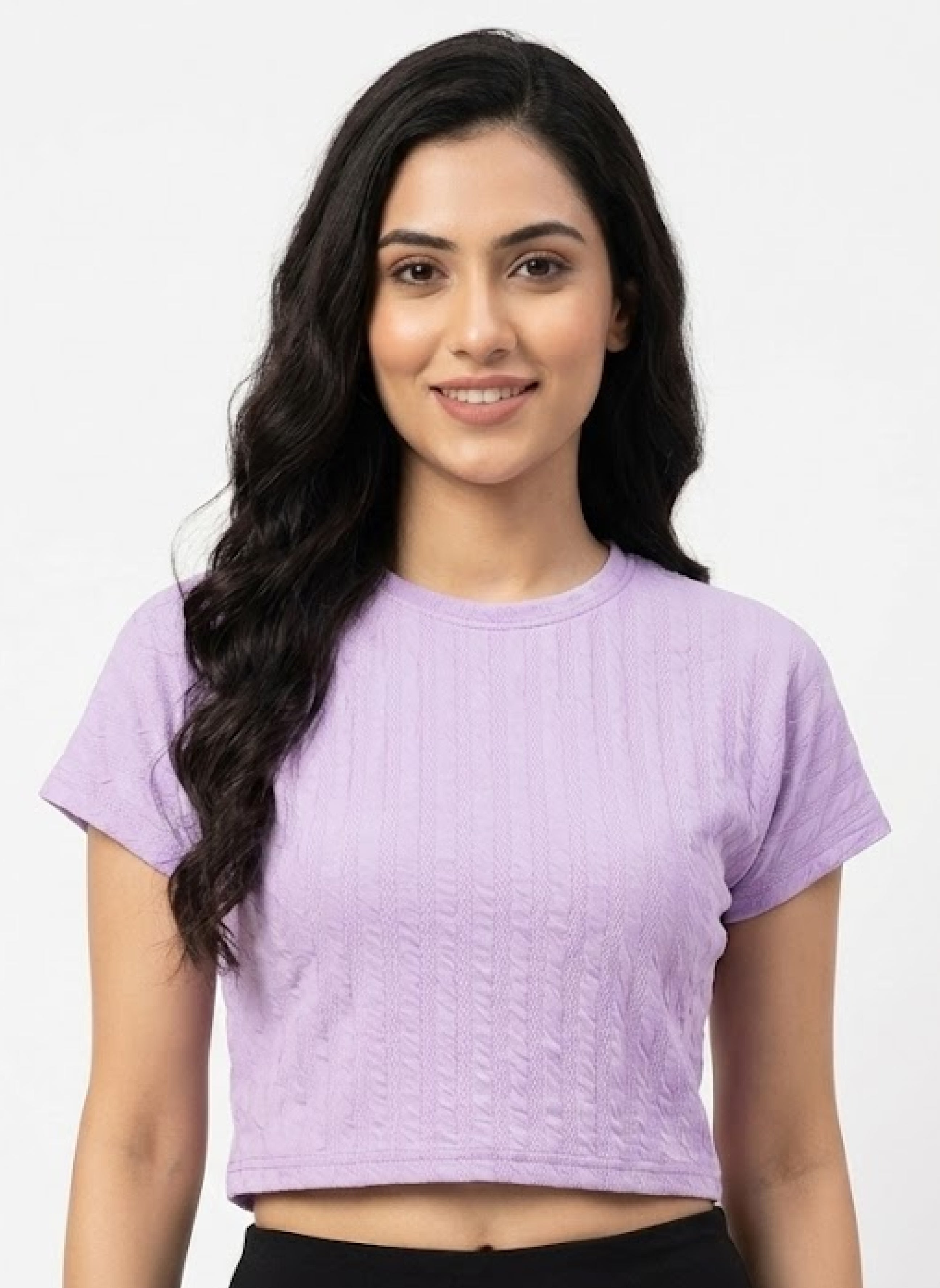 Image of Purple Crop Tee