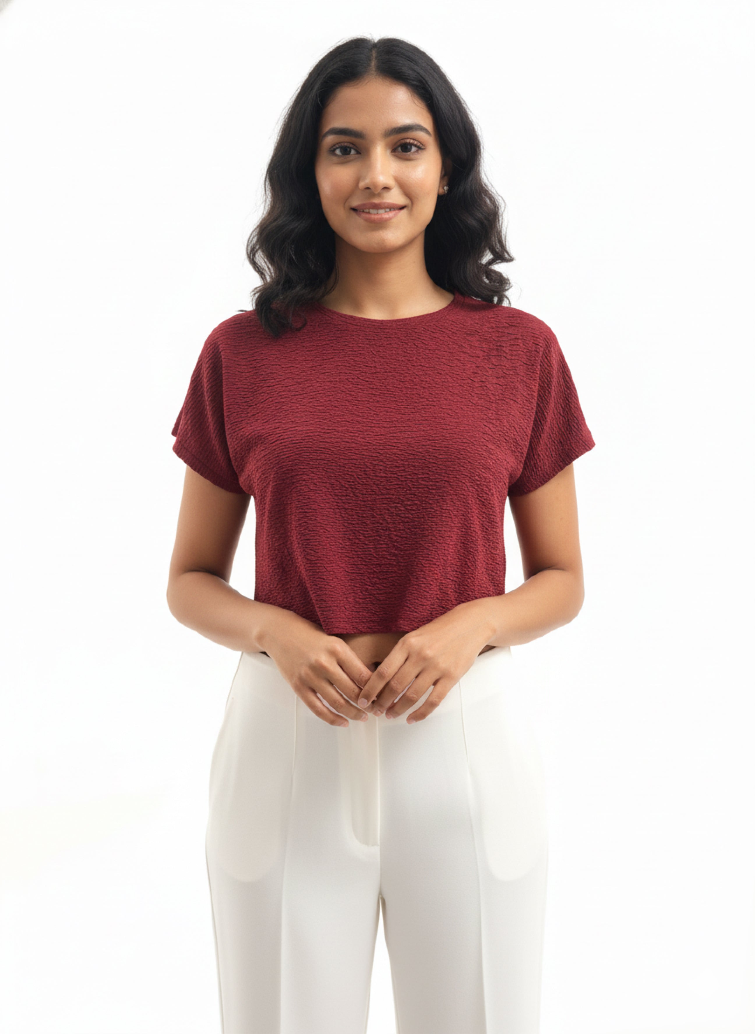 Image of Red Crop Tee