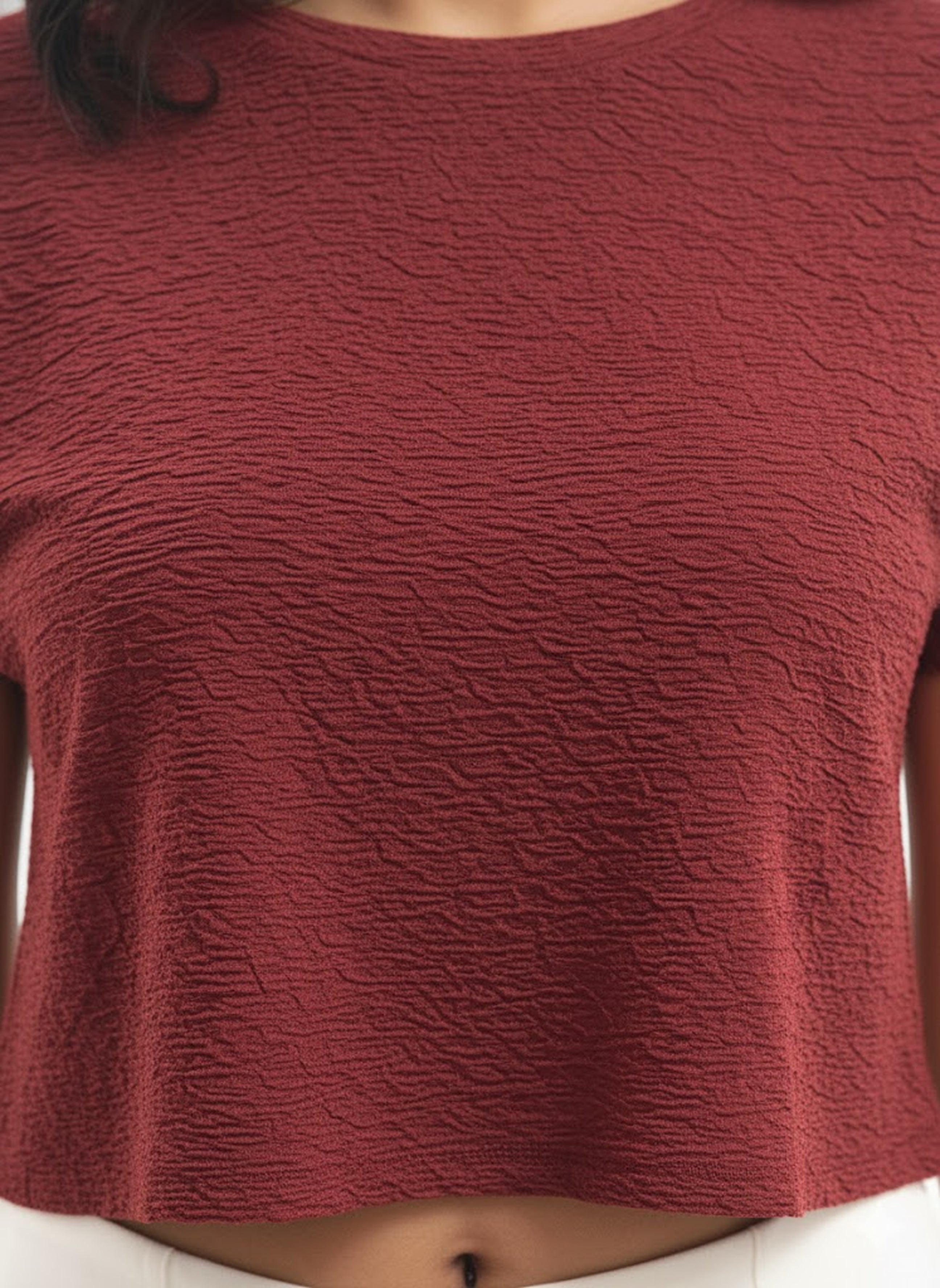 Image of Red Crop Tee