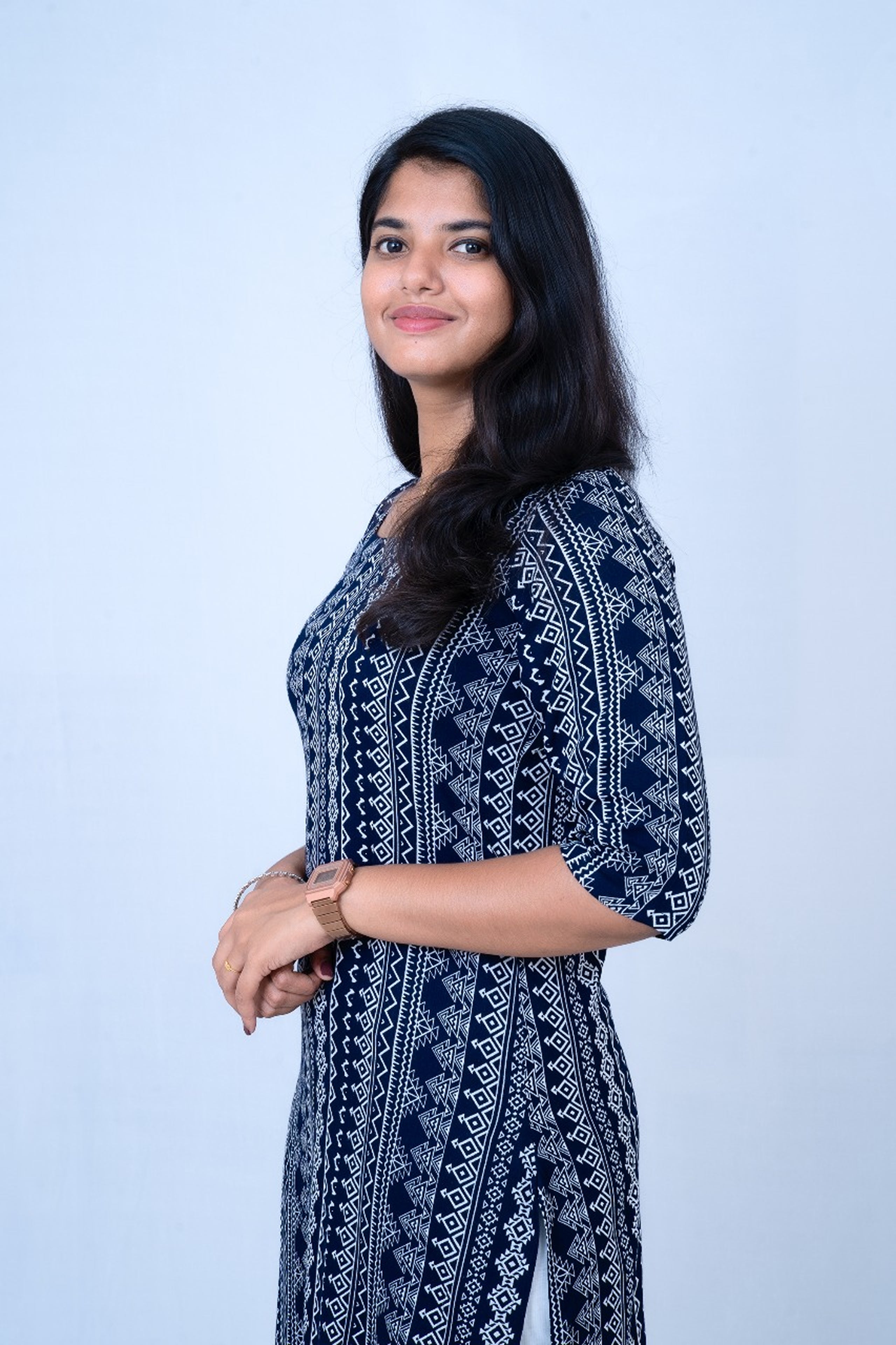 Mauve Geometric Stripe Top