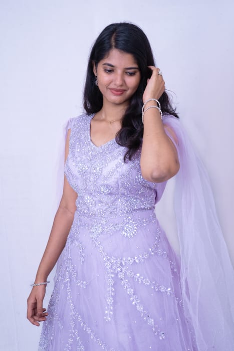 Purple Bridal Gown