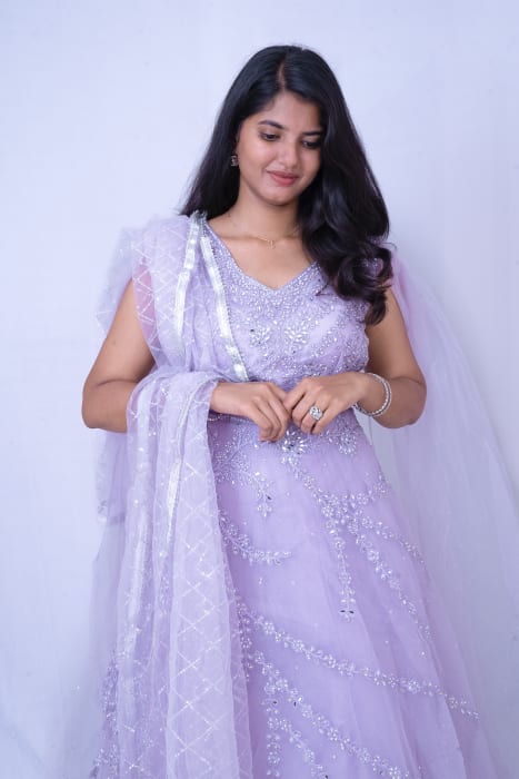 Purple Bridal Gown