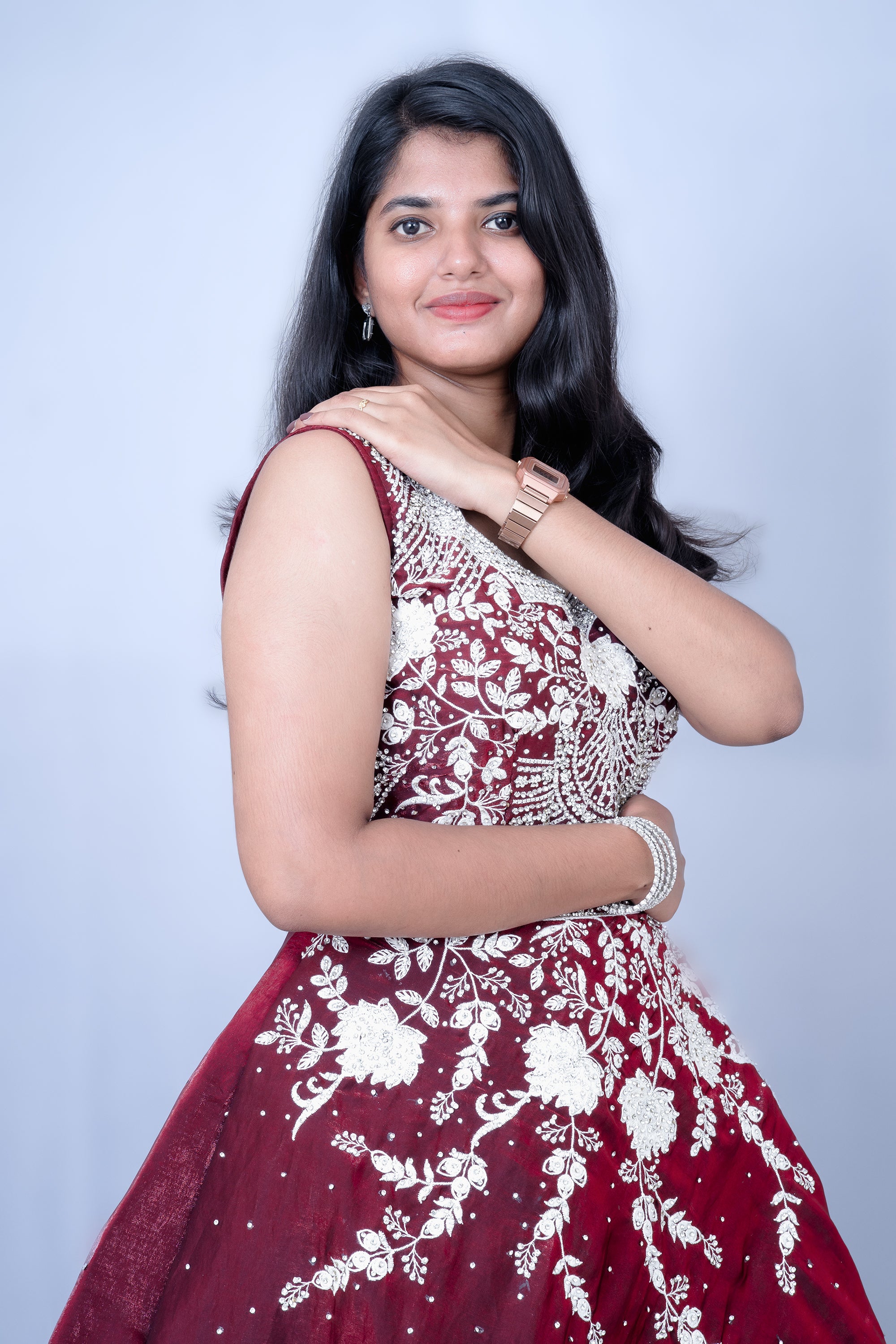 Imperial Maroon Bridal Gown