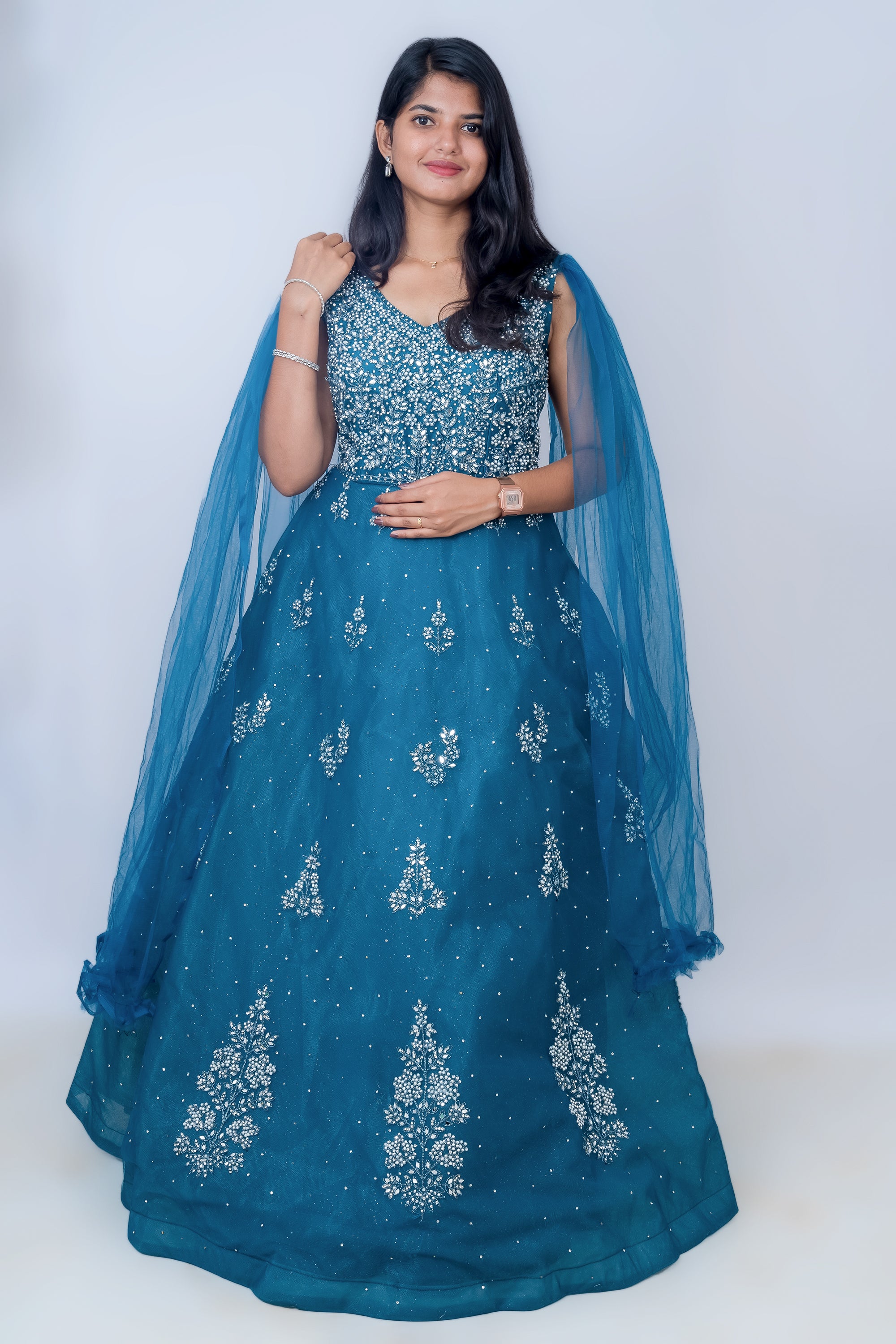 Image of Deep Ocean Elegance Bridal Gown