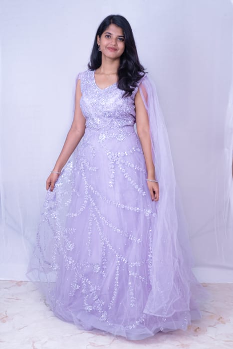 Purple Bridal Gown